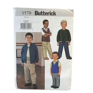 Butterick Sewing Pattern 3570 Pants Jacket Vest Boys Child Size 2-5‎